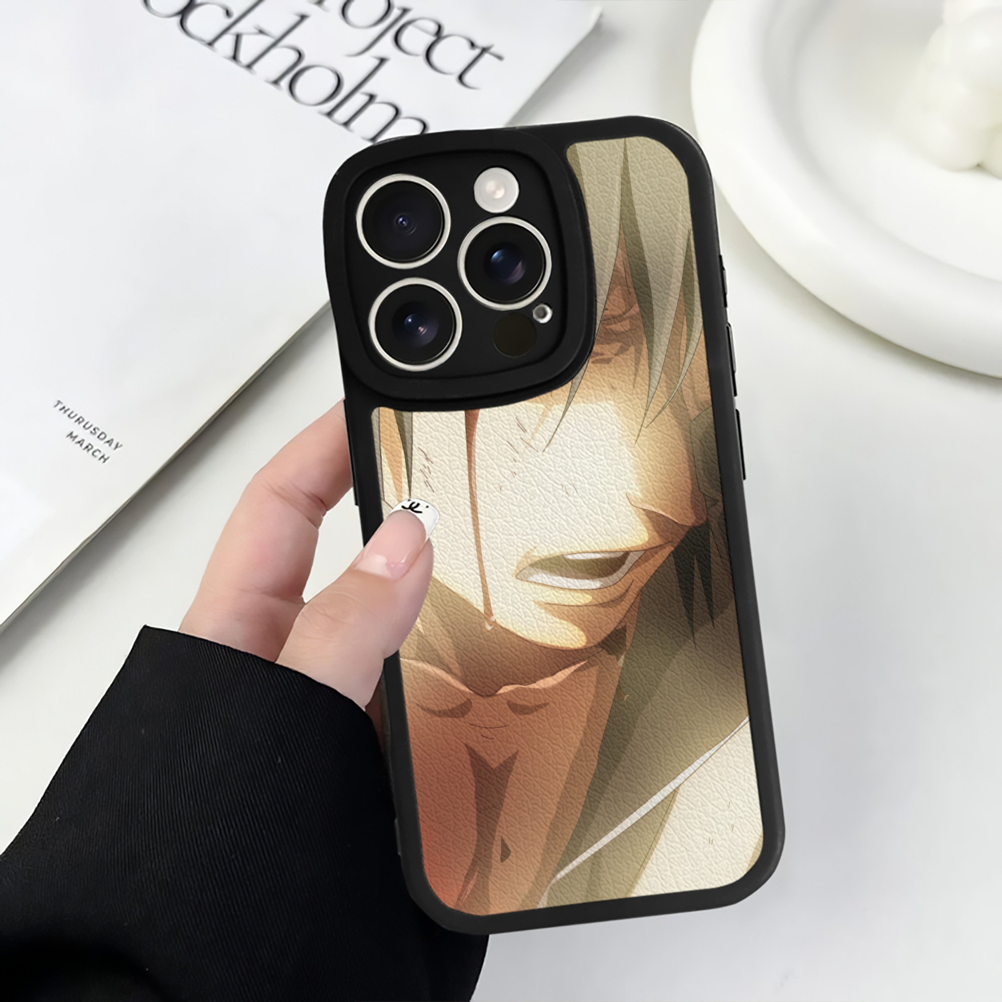 （画像用） NARUTO -ナルト- NARUTO -ナルト- 疾風伝 【iPhone 16シリーズ対応】シリコンスマホケース（レザー調） 材質：シリコン